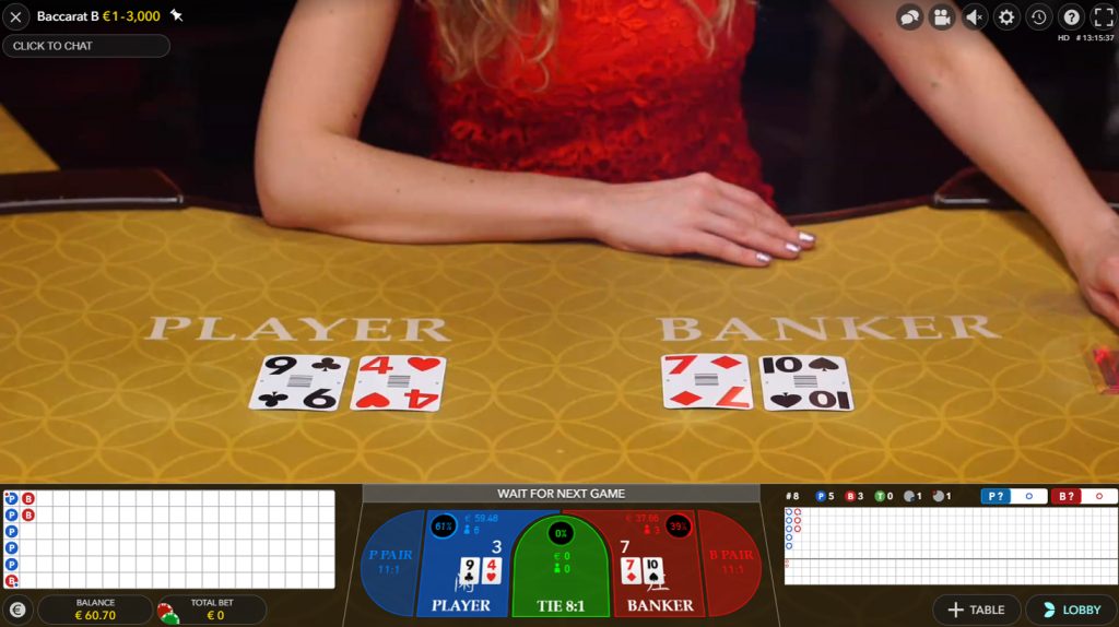 Juego de Baccarat